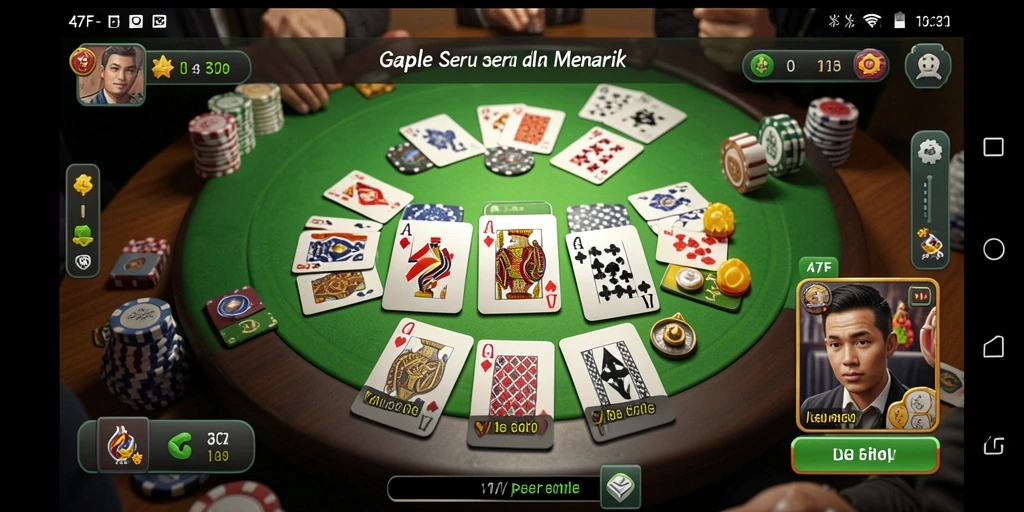 Tampilan gameplay Gaple yang seru dan interaktif.