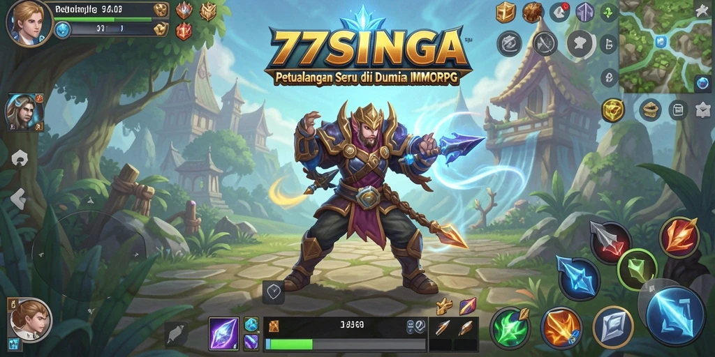 Screenshot gameplay <strong>77SINGA</strong> menampilkan aksi seru dalam dunia MMORPG.