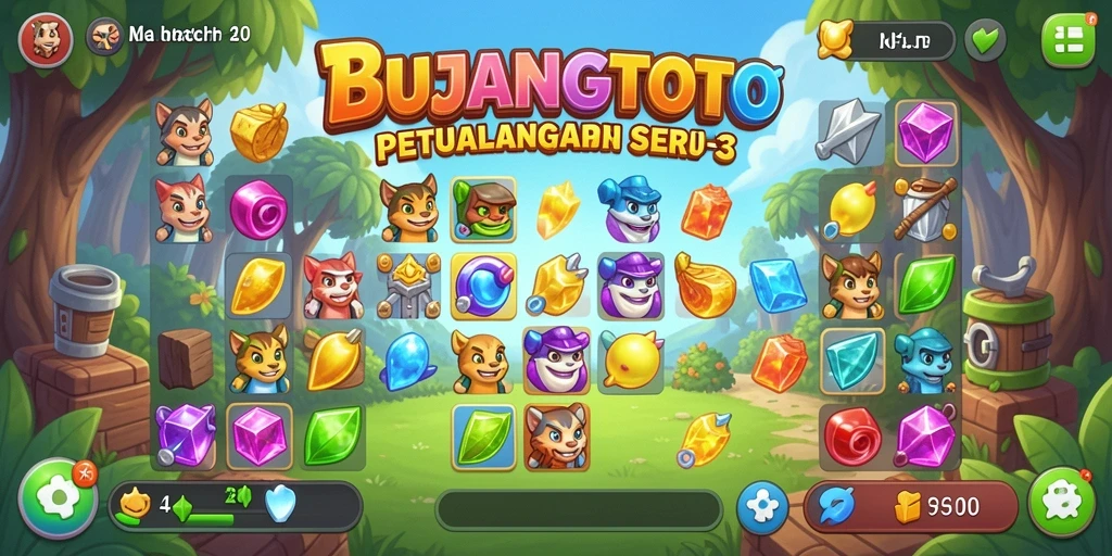 Tampilan gameplay seru dan penuh warna di BUJANGTOTO.