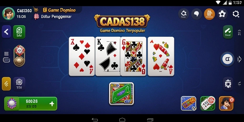 Screenshot utama CADAS138 menunjukkan gameplay seru permainan Domino.
