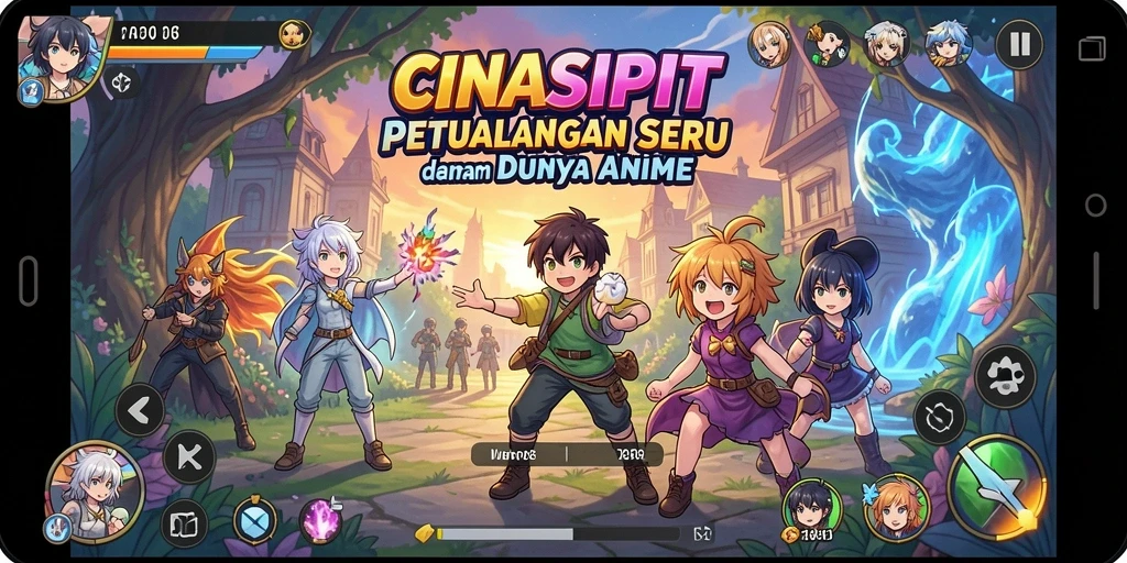 Screenshot gameplay <strong>CINASIPIT</strong> yang memikat dan penuh aksi Anime.