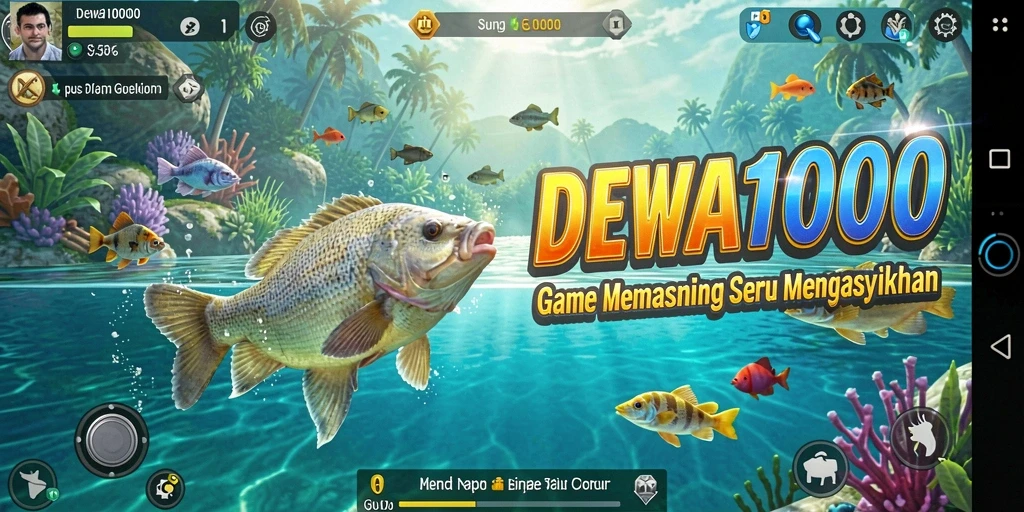 Tampilkan gameplay seru saat memancing di DEWA1000.