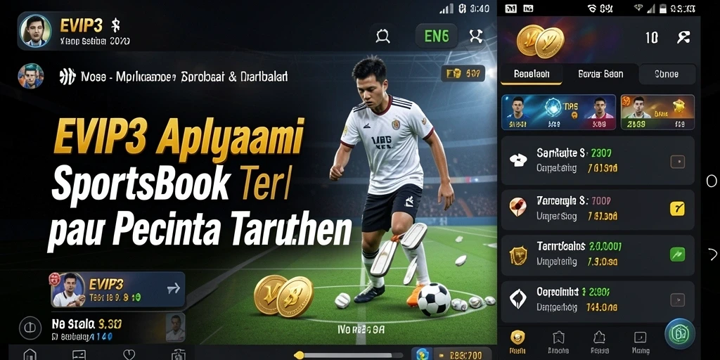 Tampilan menarik dan interaktif dari fitur Sportsbook EVIP3.