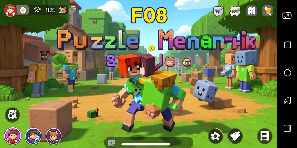 Tampilan gameplay F08 dengan tantangan puzzle yang menarik.