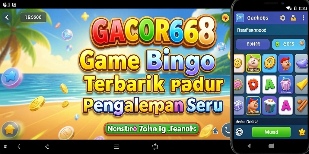 Tampilan seru dari gameplay Bingo di GACOR668.