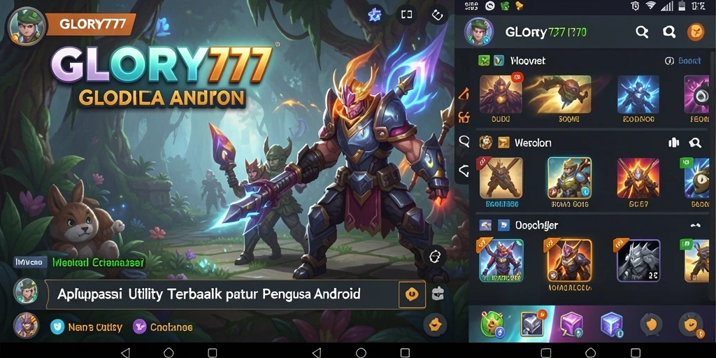 Tangkapan layar dari GLORY777 yang menunjukkan fitur pembersihan cache di aplikasi.