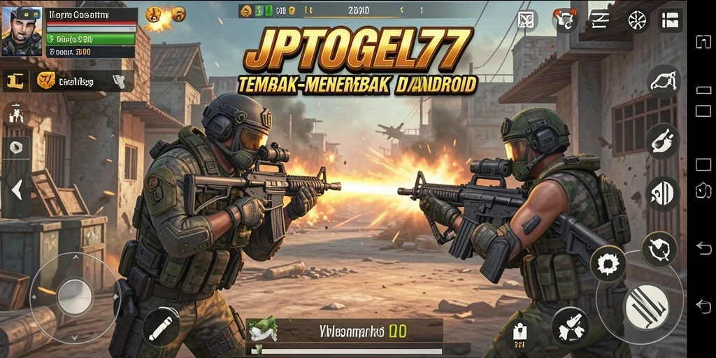 Screenshot gameplay seru dari JPTOGEL77 yang menunjukkan aksi tembak-menembak.