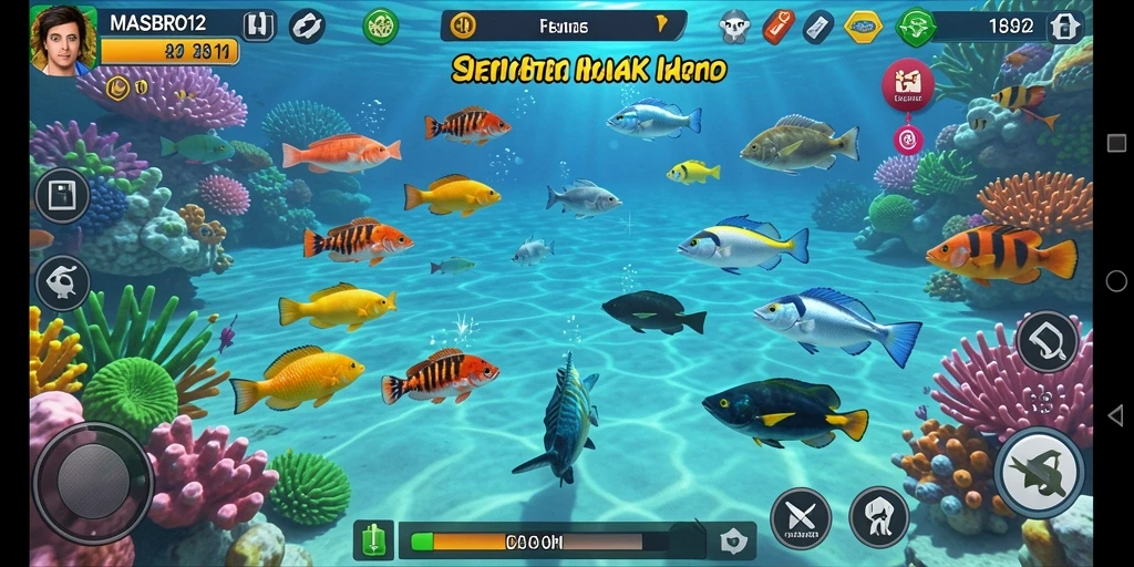 Screenshot utama gameplay Tembak Ikan yang seru dan mengasyikkan.