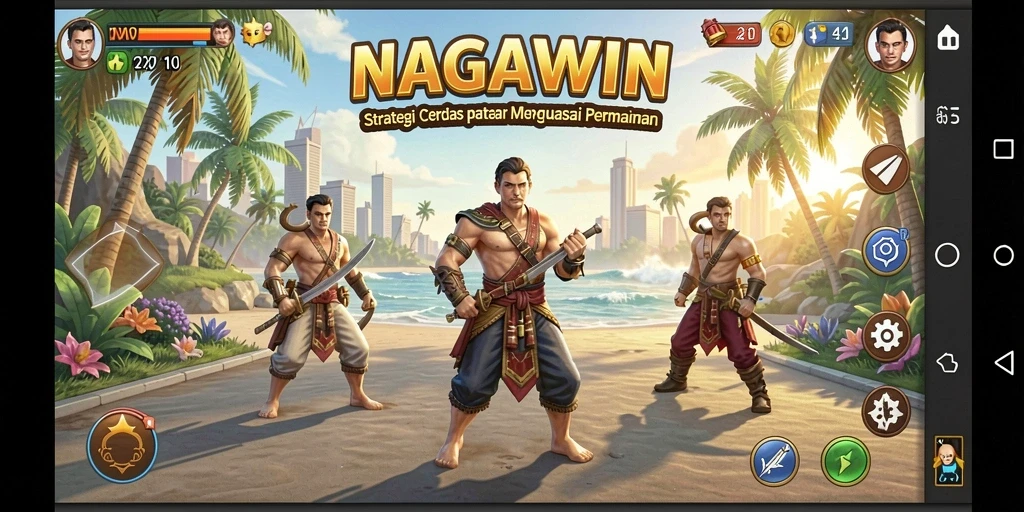 Gameplay NAGAWIN yang seru dan penuh strategi.
