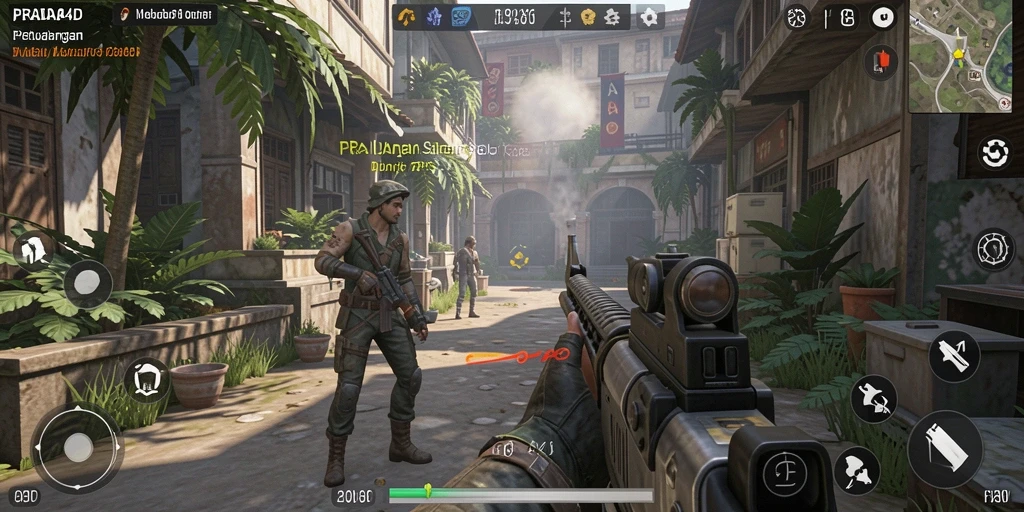 Tampilan aksi seru dalam gameplay PRADA4D yang menegangkan.