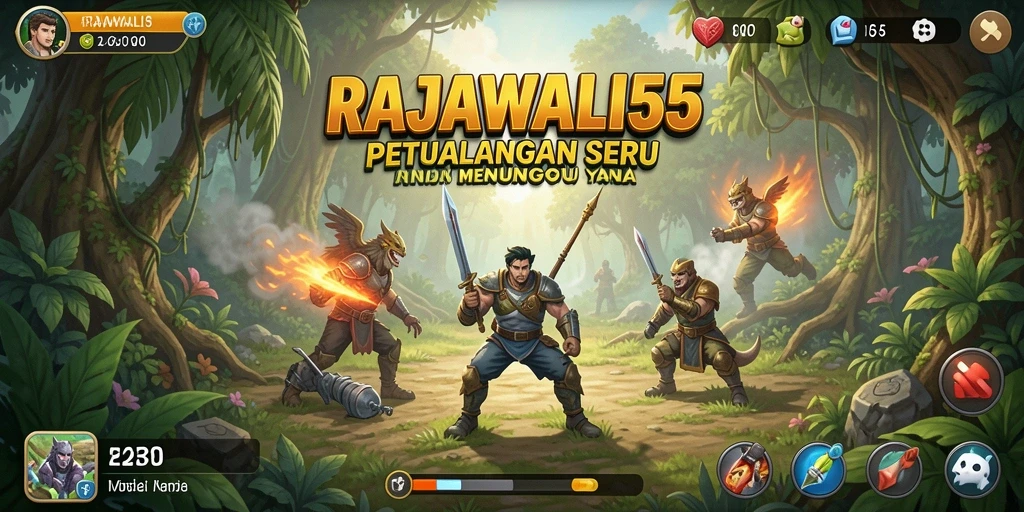 Screenshot gameplay RAJAWALI55 menampilkan aksi petualangan seru.