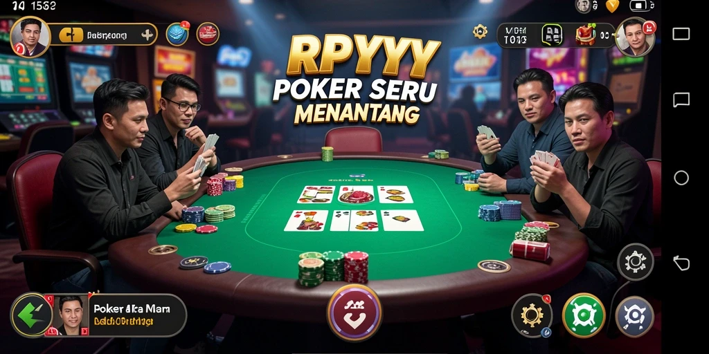 Screenshot utama RPYYY menampilkan aksi seru permainan Poker.