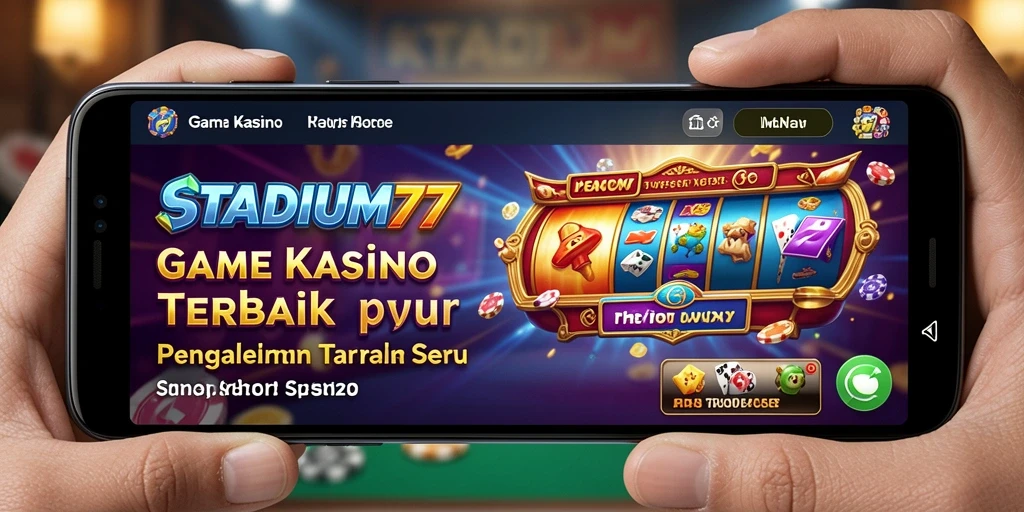 Tampilan gameplay mendebarkan di STADIUM77, menunjukkan aksi Kasino yang seru.