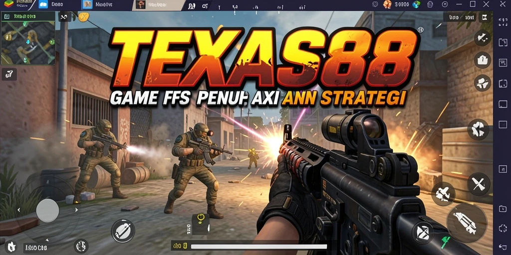 Gameplay TEXAS88 dengan pertempuran intens dan grafis memukau.