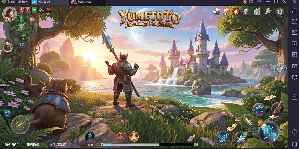 Tampilan gameplay YUMETOTO yang menampilkan petualangan seru.